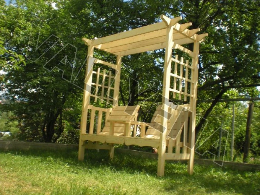 fotolii din lemn cu pergola